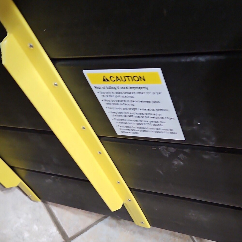 William Frick & Co. Joist Mate Threshold Ramp Anti-Slip Plastic 24x16 Black/Yel… - Picture 6 of 8